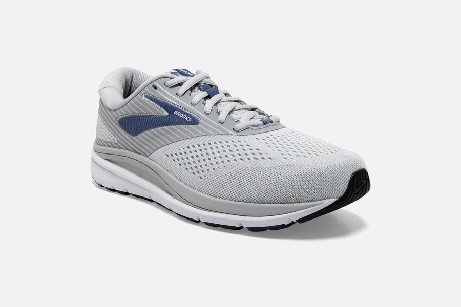 Brooks Running Shoes Womens Grey/Blue - Addiction 14 Road - 0186-UDKSH